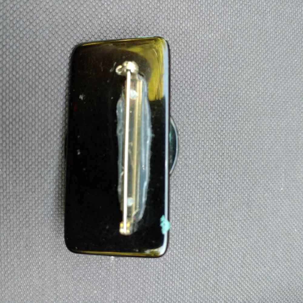 Handmade mixed media resin pin